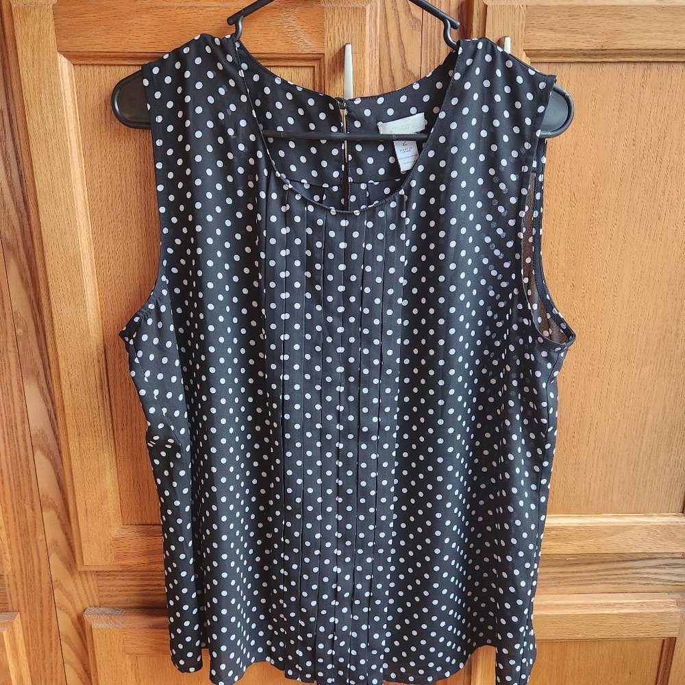 Chico's Polka-Dot Top Size Large